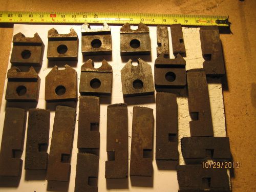 Lot of large pipe threader die / teeth inserts - used for sale
