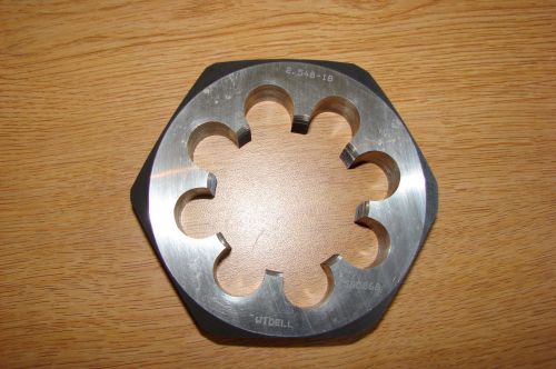 New  2.548 - 18   hss  widell usa hex threading  die  #585868 for sale