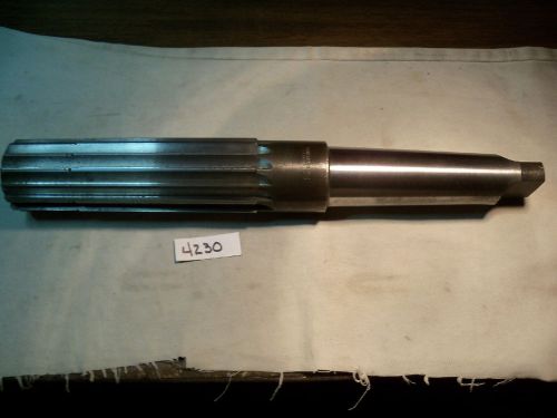 (#4230) used machinist usa made long flute 2-3/16 inch step mt shank reamer for sale
