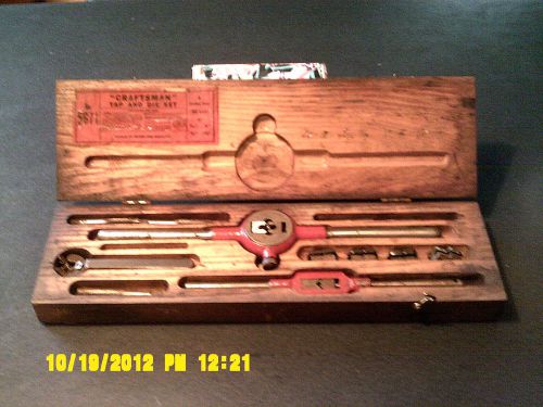 Vintage Craftsman Tap &amp; Die Set #5671 Original Wooden Box