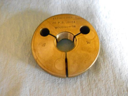11/16 24 NEF THREAD RING GAGE GO ONLY .6875 P.D.= .6604 MACHINIST SHOP TOOLING