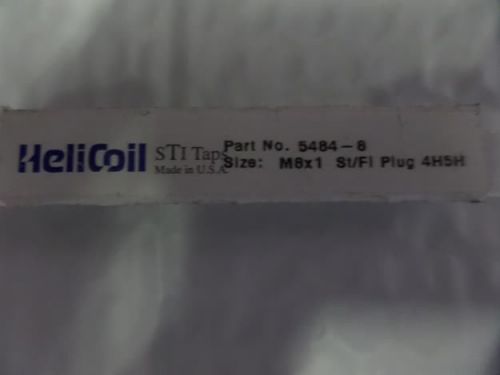 Helicoil item # 5484-8 heli-coil metric fine tap m8x1 st/fl plug 4h5h for sale