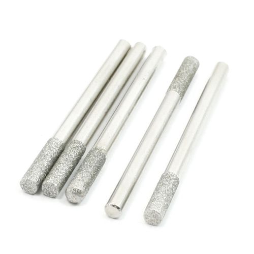 3mm shank cylindrical 3.13mm tip grinding diamond drill bit 5 pcs for sale