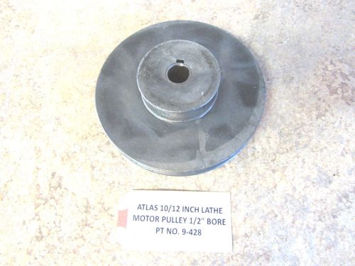 Original atlas craftsman 10 12 in metal lathe motor pulley 2 step pt no 9-428 for sale