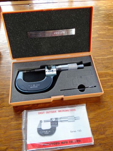 Mitutoyo Digit Outside Micrometer Series 193 No. 131-166 0-1” .0001” in Box