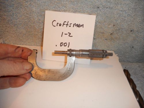 Machinists 1/1/b buy nowbuy now nice usa craftsman 1-2 .001 micrometer for sale