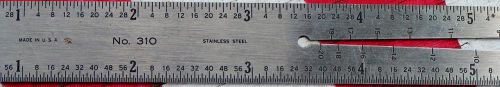 Vintage general american b &amp; s no. 310 gauge stainless steel ruler exl condition for sale