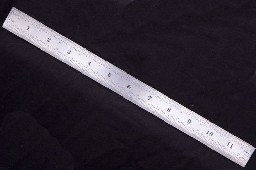 Stainless steel precision machinist 12&#034; 4R ruler/rule