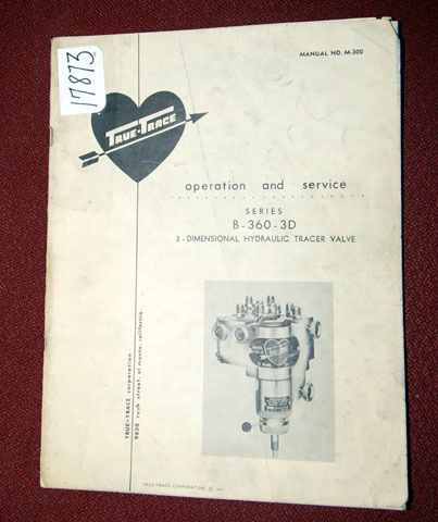 True-Trace Manual No. M300 Operation &amp; Service (Inv.18039)
