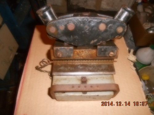 clipper type flat belt lacer antique machines , lathes farm machinery