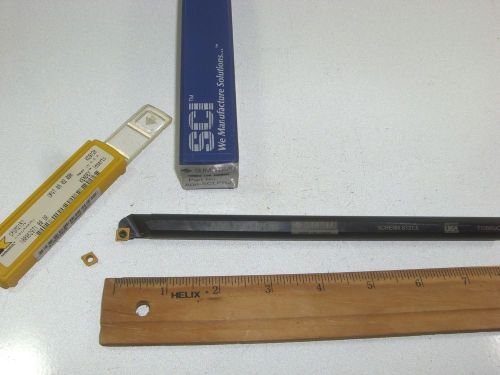 SUMITOMO 1/2&#034; BORING BAR WITH (5) KENNAMETAL CPGM-21.52 CARBIDE INSERTS