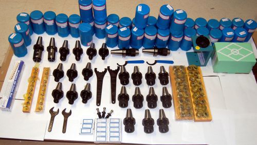 113  pcs. techniks cat 40 cnc mill tooling kit-haas,fadal-end mill holder,stud for sale