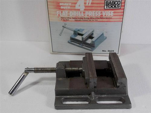EXCELLENT CONDITION MINT 4&#039;&#039; FLAT DRILL PRESS VICE BABCO TOOLS PIPE CLAMP