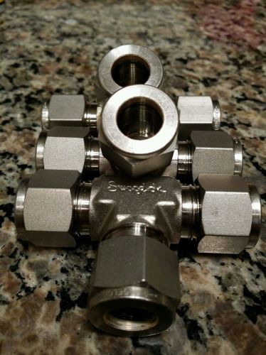 7 swagelok stainless steel fittings for sale