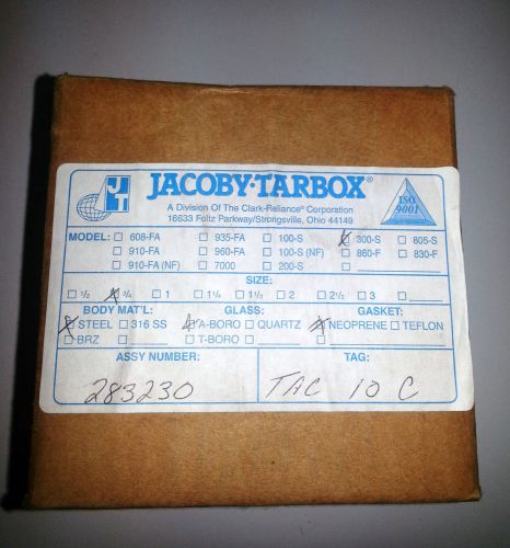 NEW JACOBY TARBOX STEEL VALVE METER 3/4&#034; 300-S ROTORY STYLE Sight Flow Indicator