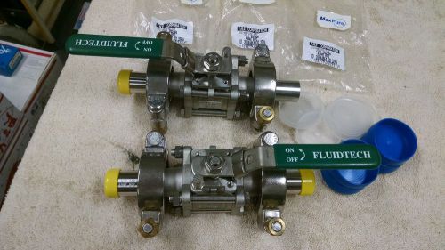 Ball Valve 316L 3-Piece with Sanitary Ferrules 1&#034;