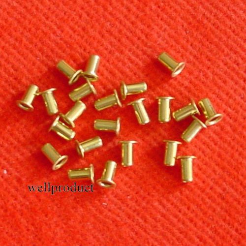&gt; 100x Copper Alloy Brass Eyelet 2x4mm for Soldering Connection-Fe