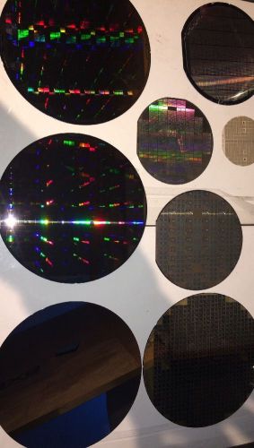 8 Silicon Test Wafers 80&#039;-90&#039;s Variety Silicon Valley Comp 4-8&#034; 2-6&#034;  1-5&#034; 1-3&#034;