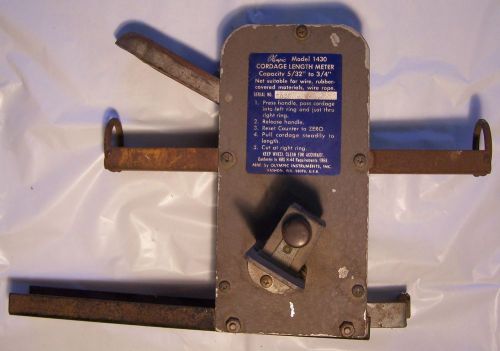 Olympic model 1430 cordage length meter 5/32&#034; - 3/4&#034; capacity rope measuring for sale