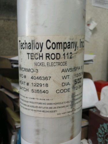 Techalloy Company, Inc. Tech Rod 112 ENICRMO-3 5/32&#034; x 10lb tube of Electrodes