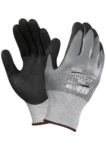 Ansell HyFlex, Cut Resistant Gloves, Gray/Black, 9, NEW, 12 PAIRS