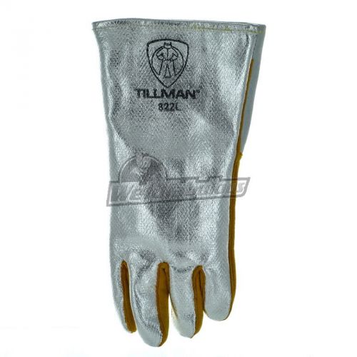 Tillman 822 14&#034; aluminized carbon kevlar welding gloves, left hand only, large for sale