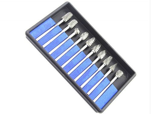 New 10pcs/1set tungsten steel dental burs carbide burrs lab tooth drill for sale