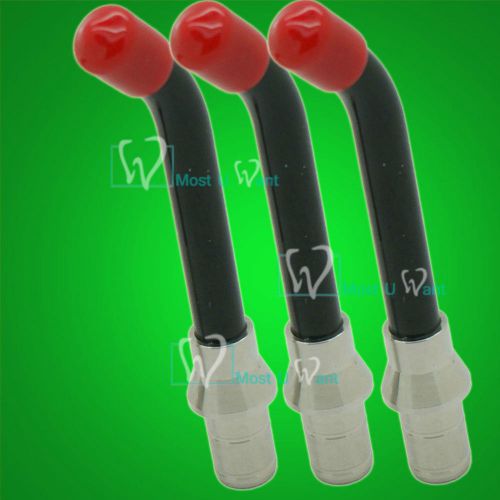 3x Dental Black Curing Light Glass Optic Guide Tip Rod 10mm Connectiong Diameter