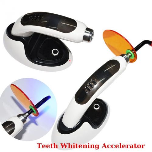 LED Dental Wireless Curing Light Lamp1400MW With Teeth Whitening Accelerator Bla