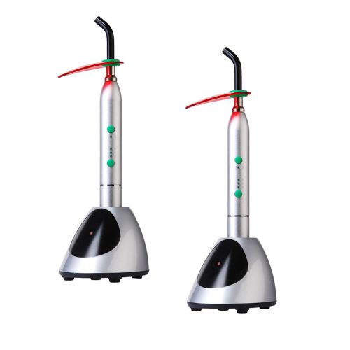 2pcs dental cordless led orthodontics cure curing light lamp high power 2000mw for sale