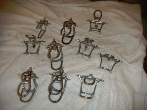 Lot no. 1 used qty. of 10 crown &amp; bridge fixed spring articulators for sale