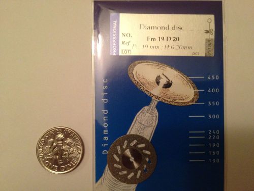 1 pcs diamond disc for cutting dental, em19d20, 19mm x 0.20mm for sale