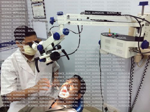 Inclinable dental microscope 5 step with beam splitter &amp; pal ccd camera 163 for sale