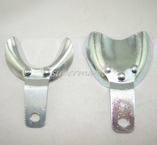 Dental Aluminium Impression Trays No Holes Small Size Upper and Lower * 1 Pair u