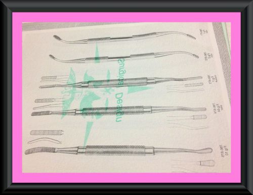 Set of 5 pc bone files dental implant surgical wahl, polokoff, miller files for sale