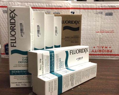 6 Fluoridex Daily Defense Sensitivity Relief Toothpaste Clean Mint Flavor 4oz