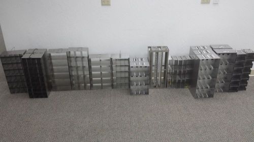 Assorted Stainless Steel Cryo Freezer Racks