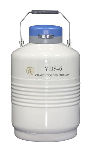 6 l liquid nitrogen container cryogenic ln2 tank dewar with strap yds-6 for sale