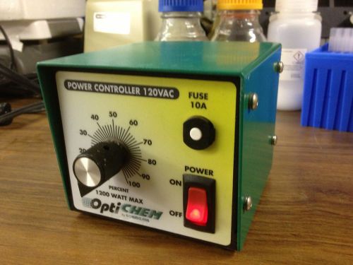 Optichem heating mantle variable power controller,tested,1200 w, 15005-01,cords for sale