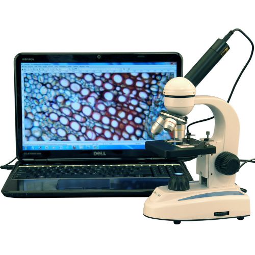 40x-1000x metal frame glass optics digital student microscope + 2mp usb imager for sale