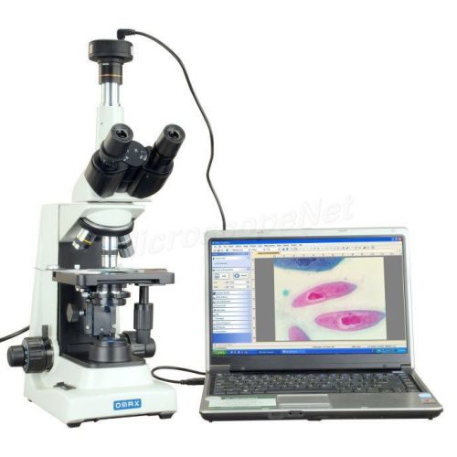 Omax 9mp usb digital led plan trinocular compound microscope 40x-2000x brand new for sale