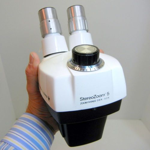 Bausch &amp; lomb stereozoom 5 microscope, b&amp;l strain free red 15xwf eyepieces #30 for sale