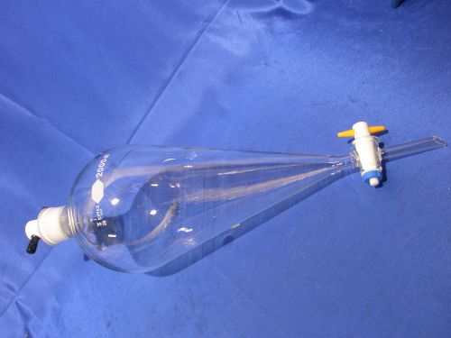 2 liter separatory funnel squibb w/ ptfe stopcock &amp; stopper for sale