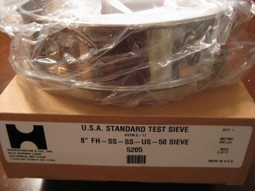 USA STANDARD TEST SIEVE , No. 50, 300 MICRON, SS 8&#034; DIAMETER
