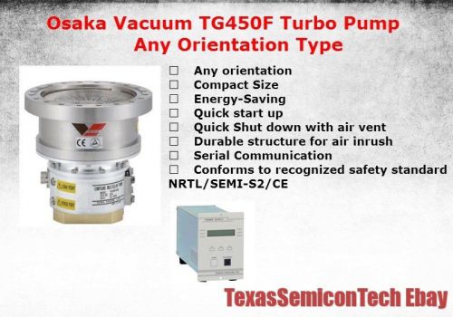 Osaka vacuum tg450f any orientation type turbomolecular turbo pump complete set for sale
