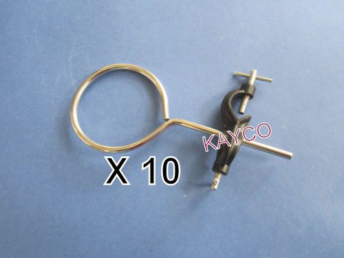Wholesale lot of 10 pcs 3&#034; stainless steel retort ring w/open end &amp; grip clamp for sale