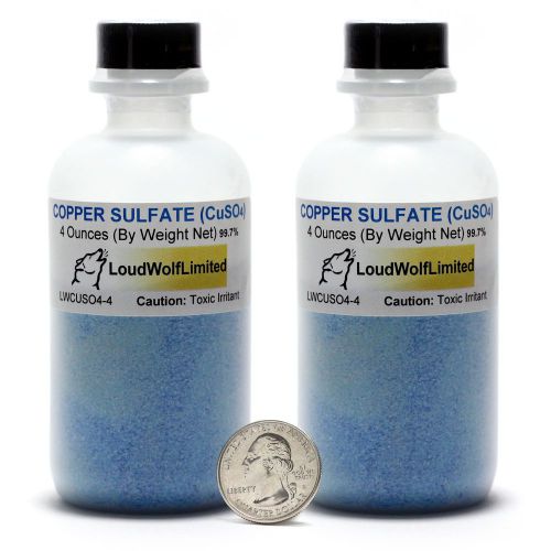 Copper sulfate / dry powder / 8 ounces / 99.7% feedstock grade / ships fast for sale