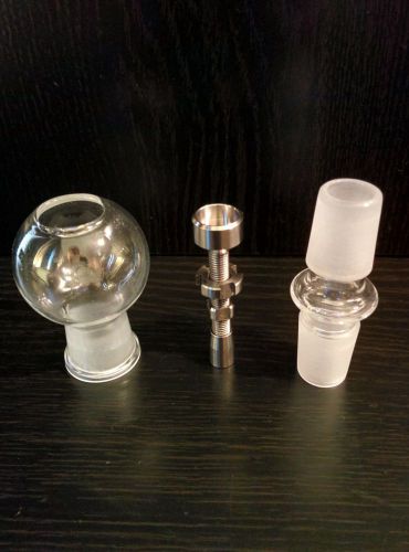 18mm Glass Dome Adjustable Titanium Nail Set