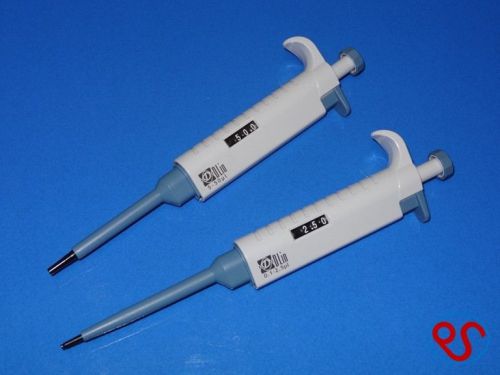Set of 2 pipetters, 2.5 &amp; 50ul, volume adjustable pipette, pipet, pipettor, new
