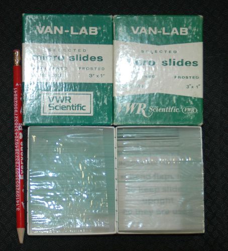 125 vwr van-lab frosted microscope slides 48312-003 micro slides 1.2mm, 1&#034;x3&#034; for sale